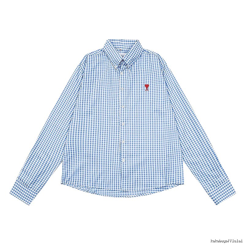 AMI Love Blue Checkered Shirt