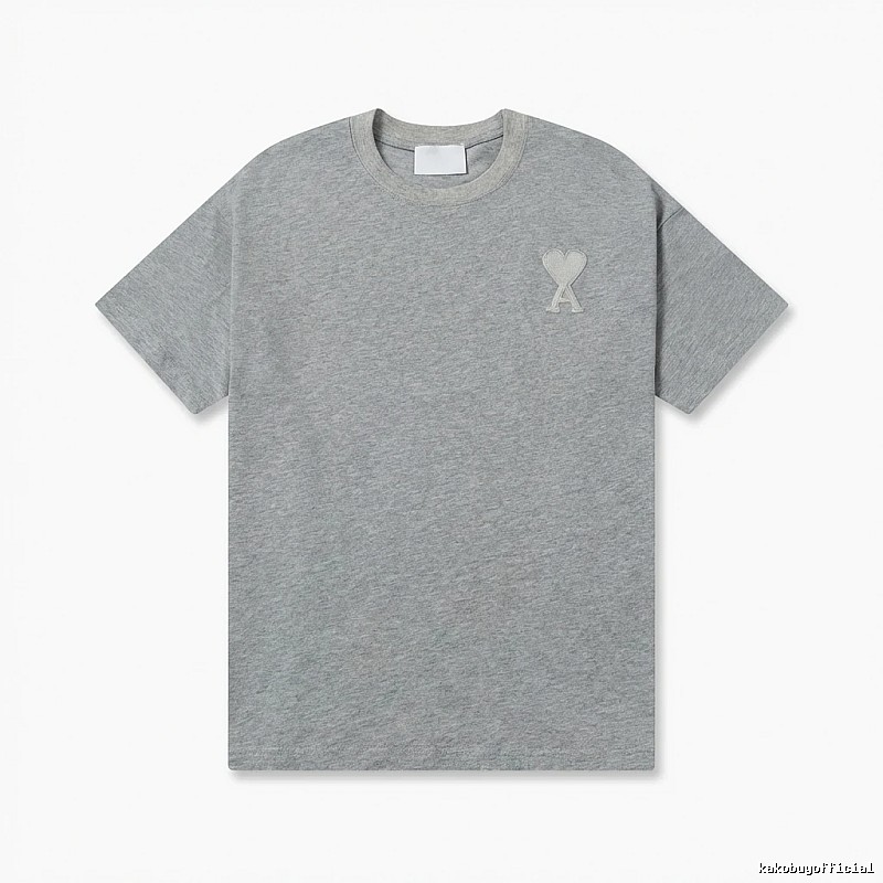 AMI Love Simple Style Gray T-shirt