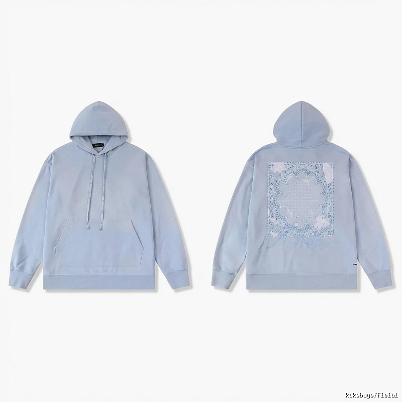 AMIRI Paisley Casual Light Blue Sweatshirt