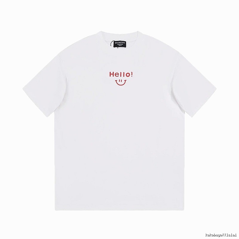 Balenciaga Smile Collection Minimalist Style White T-shirt