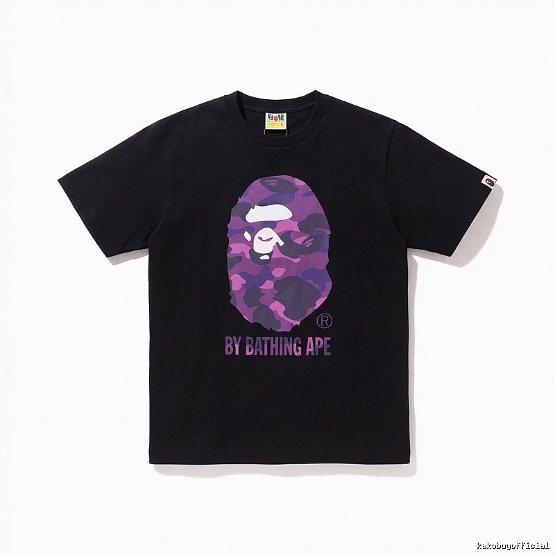 Bape camouflage-style black T-shirt