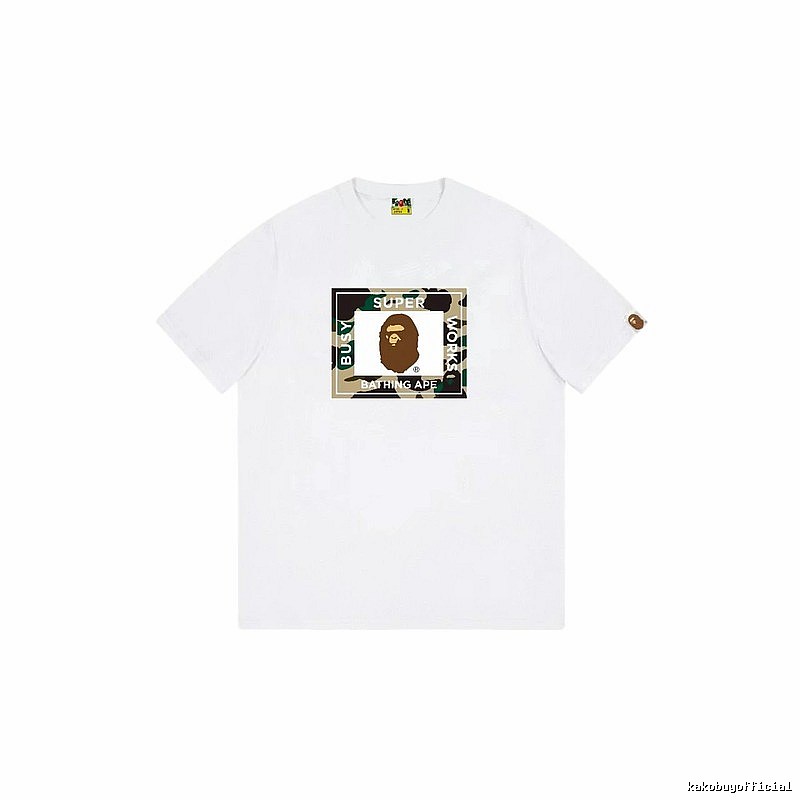 Bape camouflage-style white T-shirt