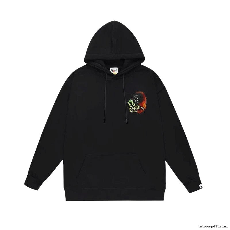 Black hoodie with Bape ape head print