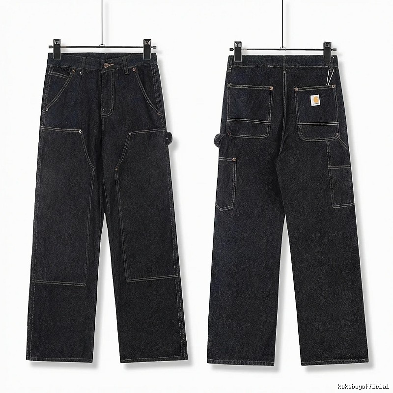 Carhartt workwear style dark denim jeans