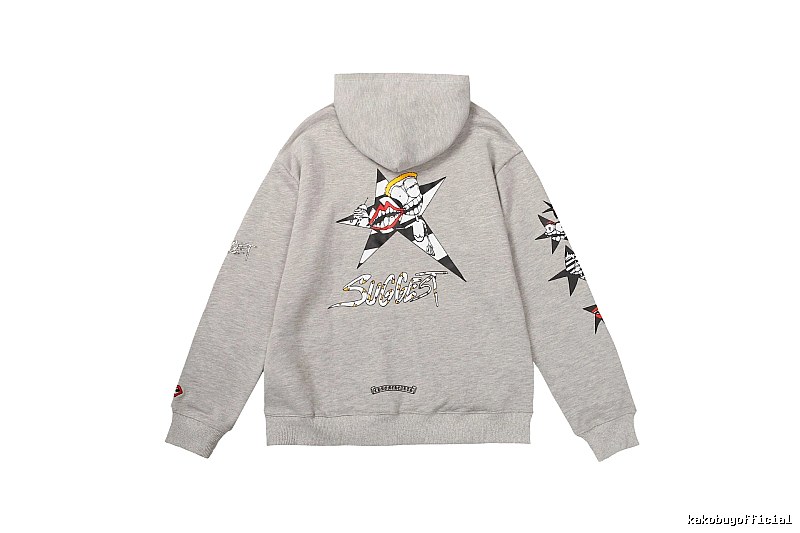 Chrome Hearts Patterned Cross graphic hoodie Black Blue Cross with Signature Styling