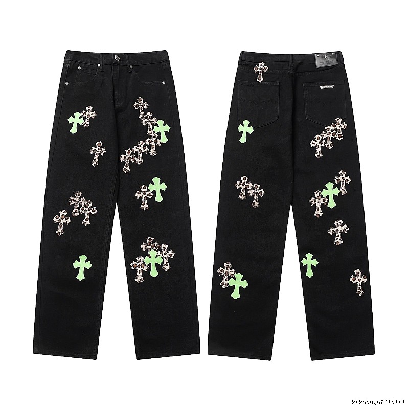 Chrome Hearts Summer Graphic jeans Light Denim Jeans with Bold Graphic