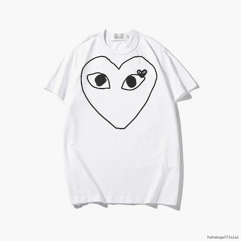 Comme des Garcons PLAY 2023-13 Black Style 2313 Heart Logo T-Shirt Bold Graphic