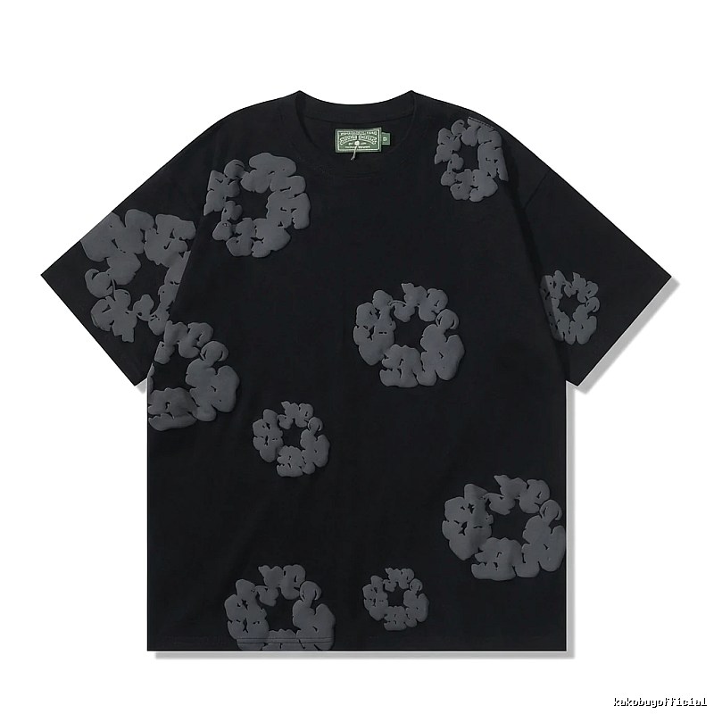 DENIM TEARS Dark Style Black Short-Sleeve