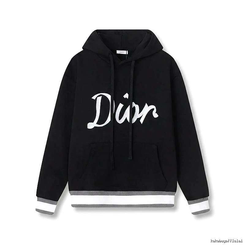 Dior letter-style black sweatshirt