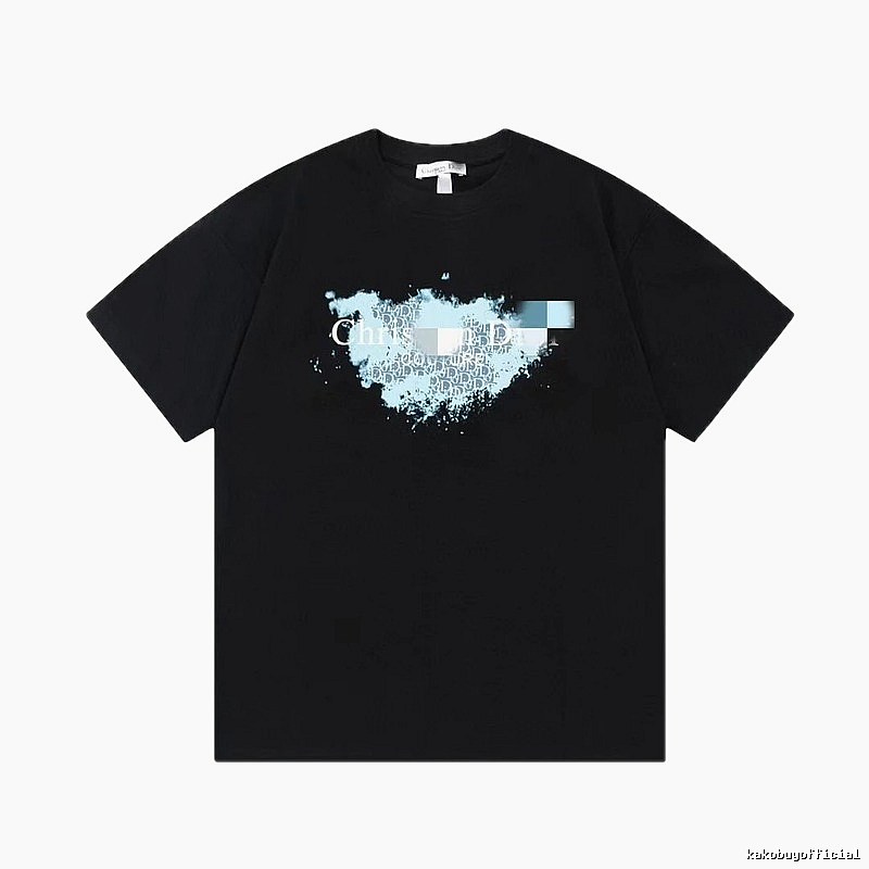 Dior Vintage Gradient Monogram Black Short-sleeve T-shirt