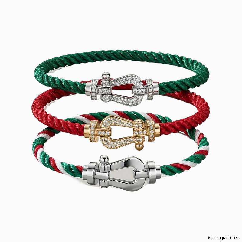 Fred Classic Red and Green Rope Bracelet