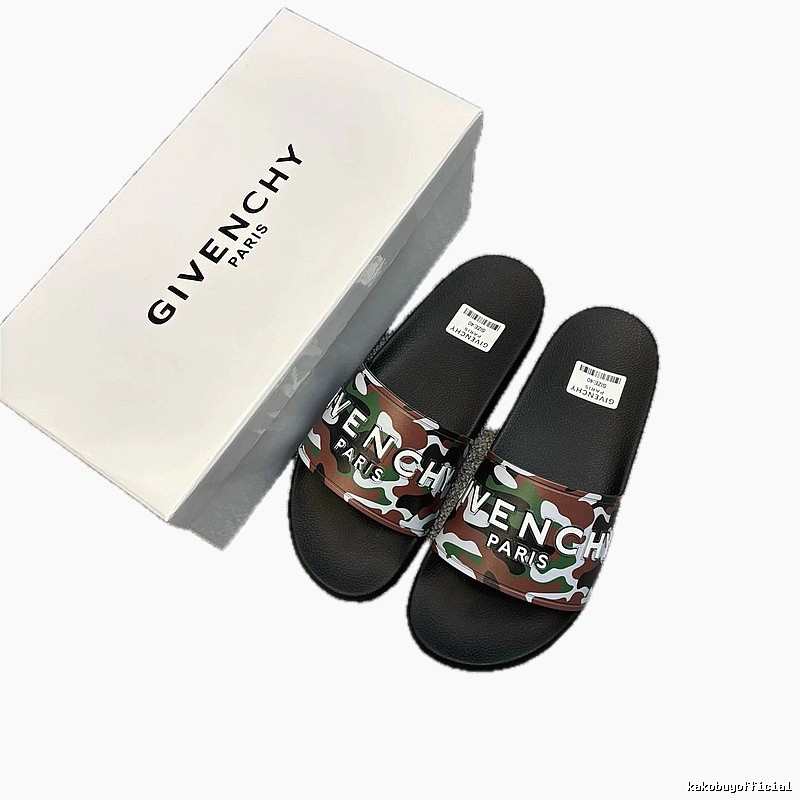 Givenchy Letter Print Trendy Cool Camouflage Slides