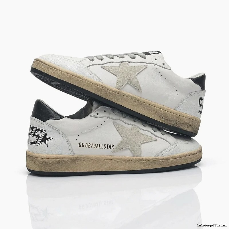 Golden Goose Ballstar retro-style white shoes