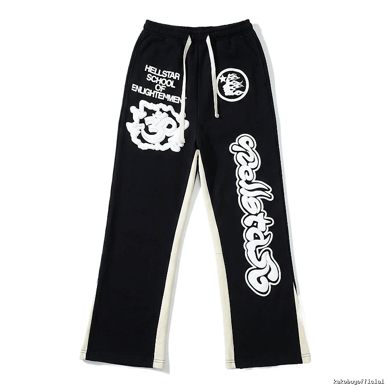Hellstar Dark Style Printed Black Pants