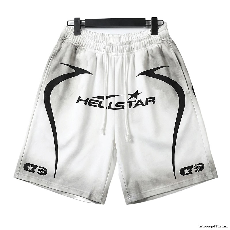 Hellstar Trendy Style White Shorts