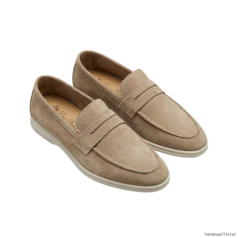 Loro Piana casual style beige leather shoes