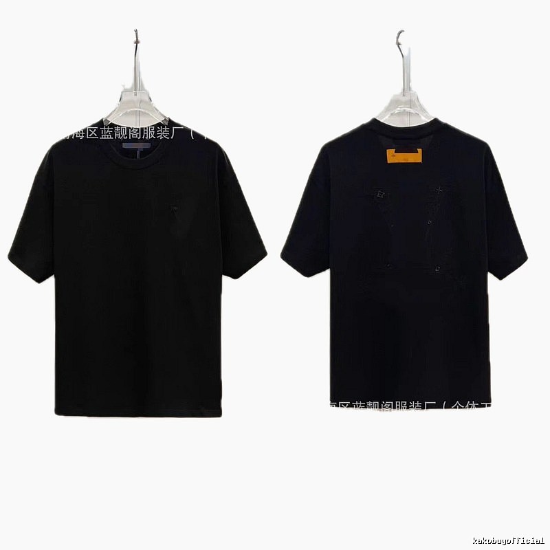Louis Vuitton Monogram Trendy Cool Style Black Short-sleeve T-shirt