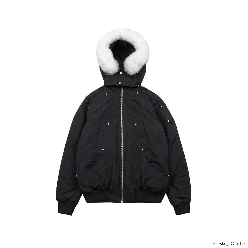 Michael Kors black utility-style down jacket