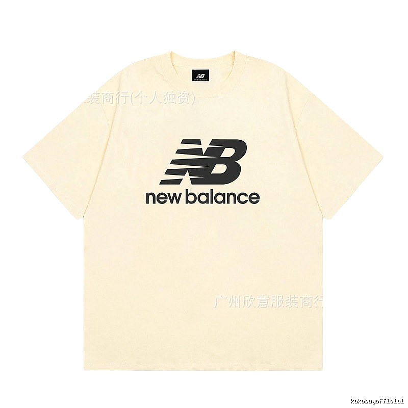 New Balance Classic Casual Style Apricot Beige Short Sleeve T-Shirt
