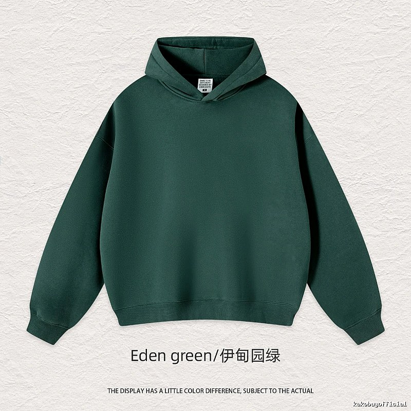 Relaxed Blank pullover hoodie Black Minimal A with Designer-Inspired Detail