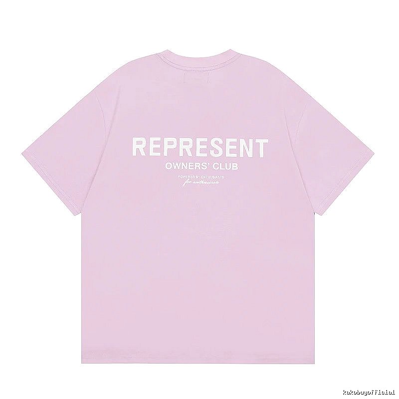 Represent Pink Style 801 Owners Club T-Shirt Relaxed Styling Logo