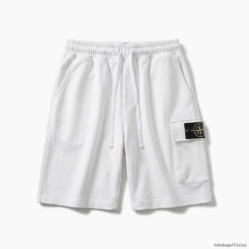Stone Island functional style white shorts