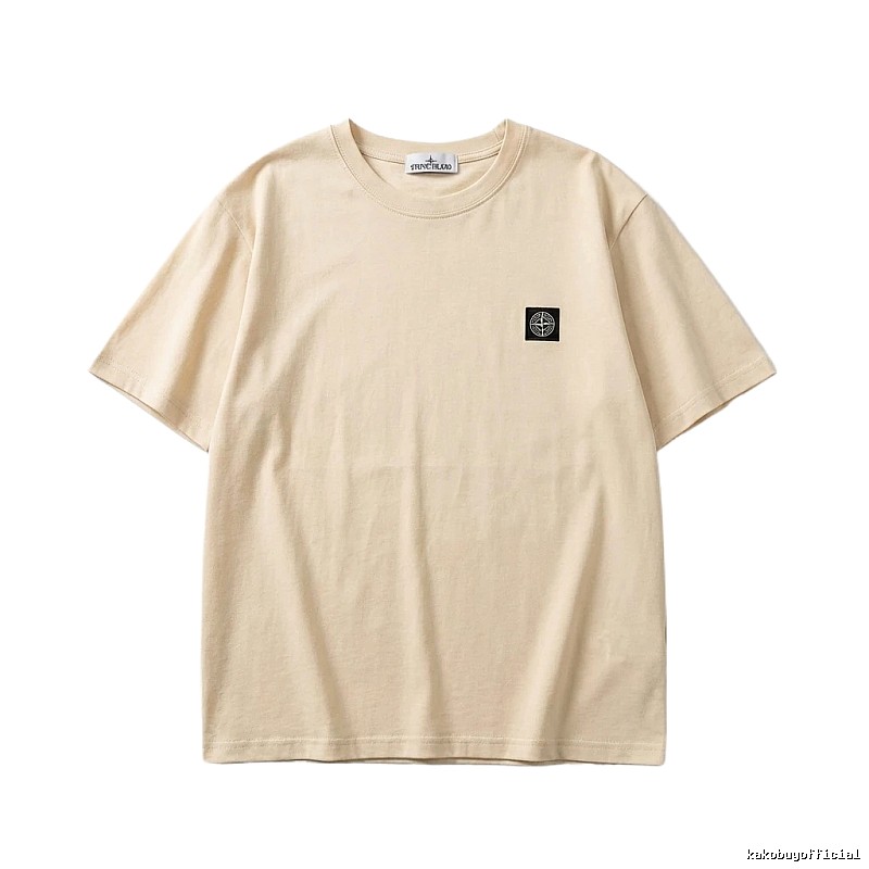 Stone Island minimalist style beige T-shirt