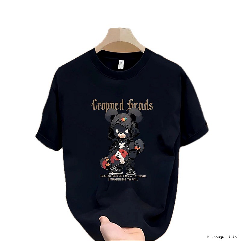 Streetwear Brand Bearbrick Skateboarding Street Style Navy Blue T-Shirt