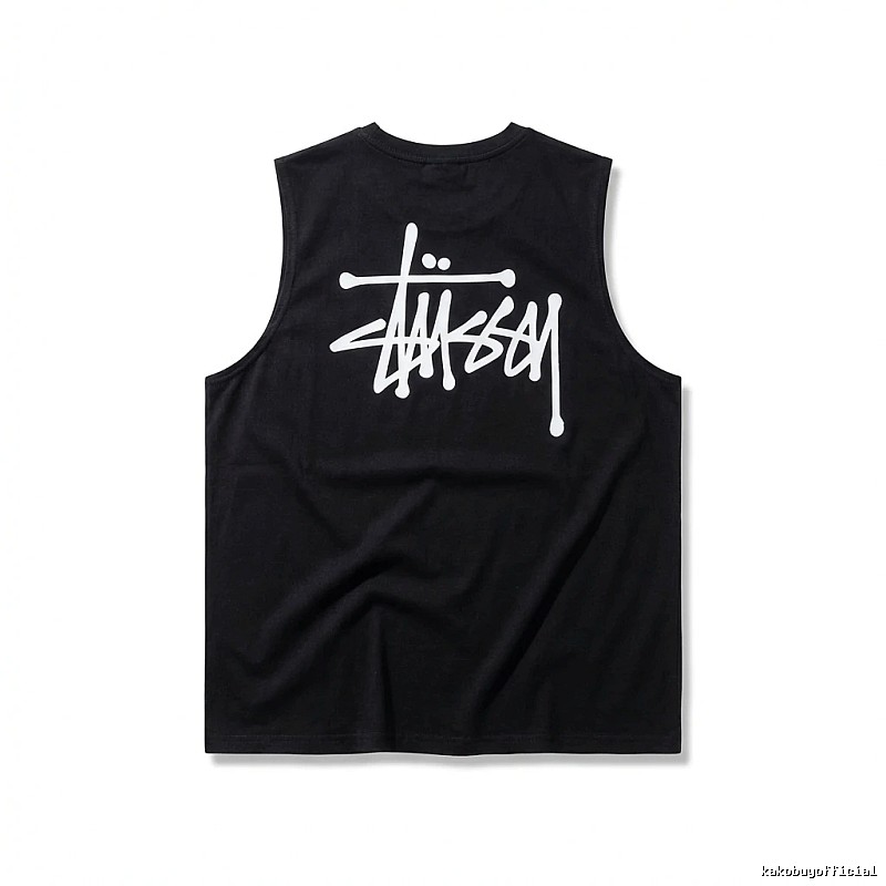 Stussy basic simple black vest