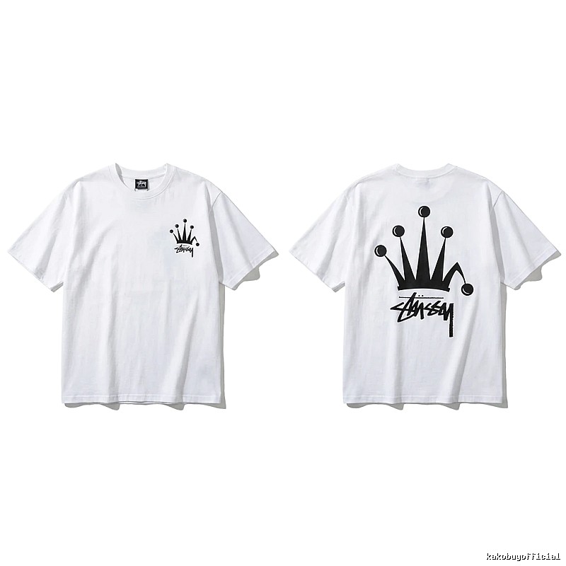 Stussy Crown Trendy Brand White T-shirt