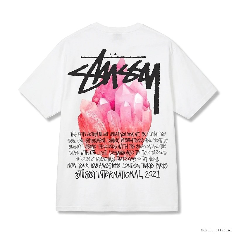 Stussy Crystal Print Style White T-shirt