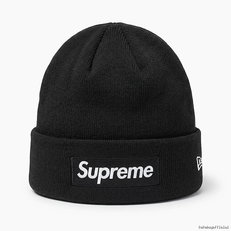 Supreme minimalist style black cold hat