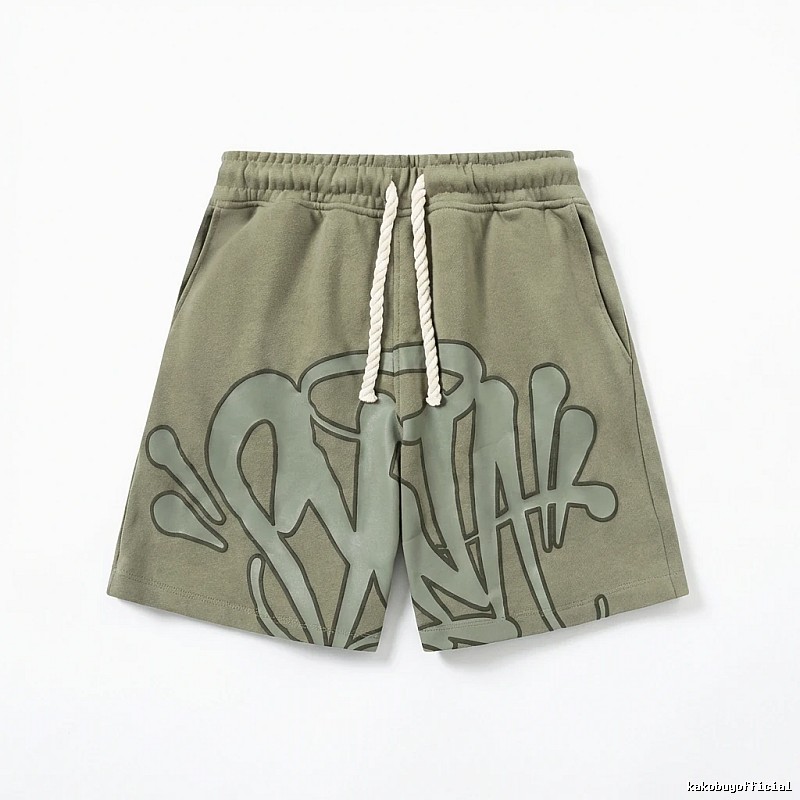 SynaWorld Graffiti-style Shorts (Military Green)