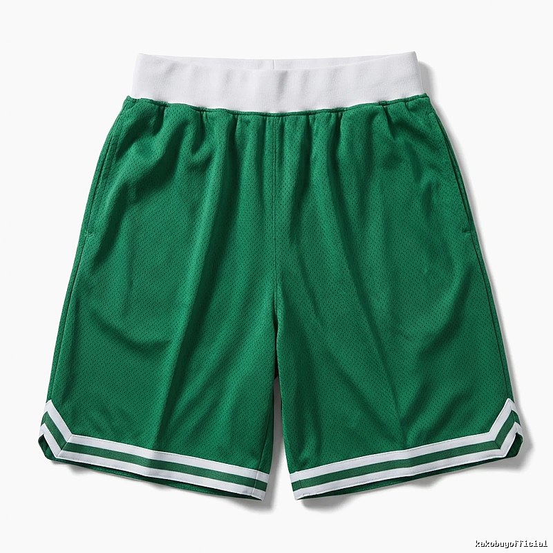 Tatum green and white retro-style shorts