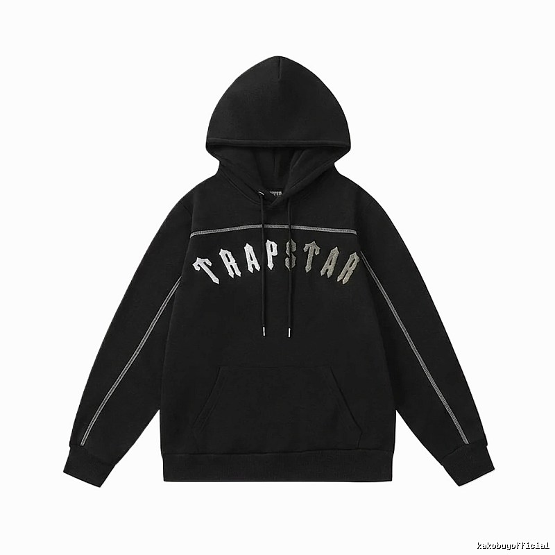 Trapstar letter-style black hoodie