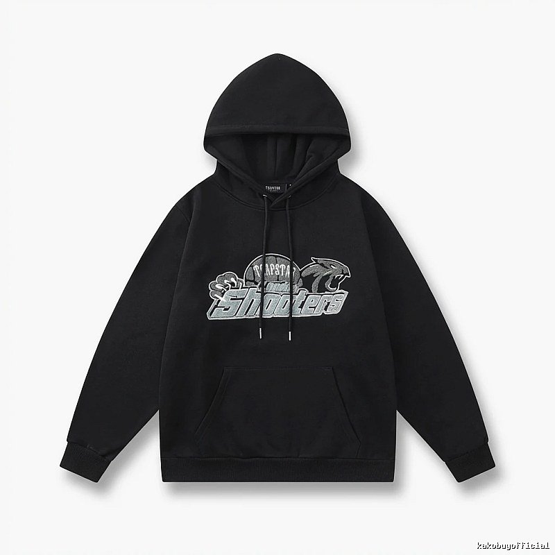 Trapstar - printed trendy and cool black hoodie