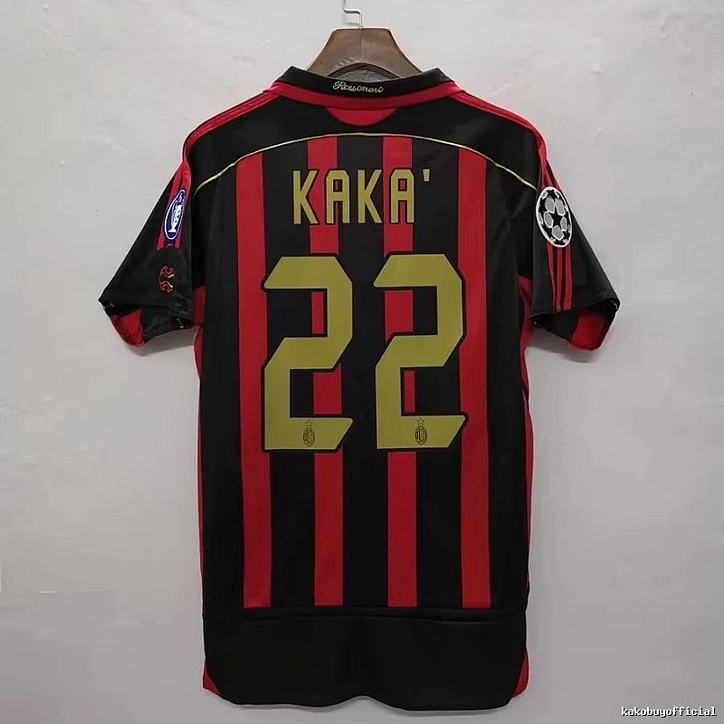 AC Milan Casual Kaka #22 soccer jersey White AC Milan for Streetwear Looks
