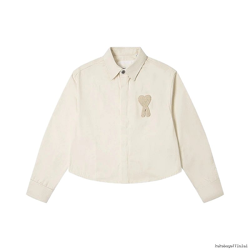 AMI embroidered love style white shirt
