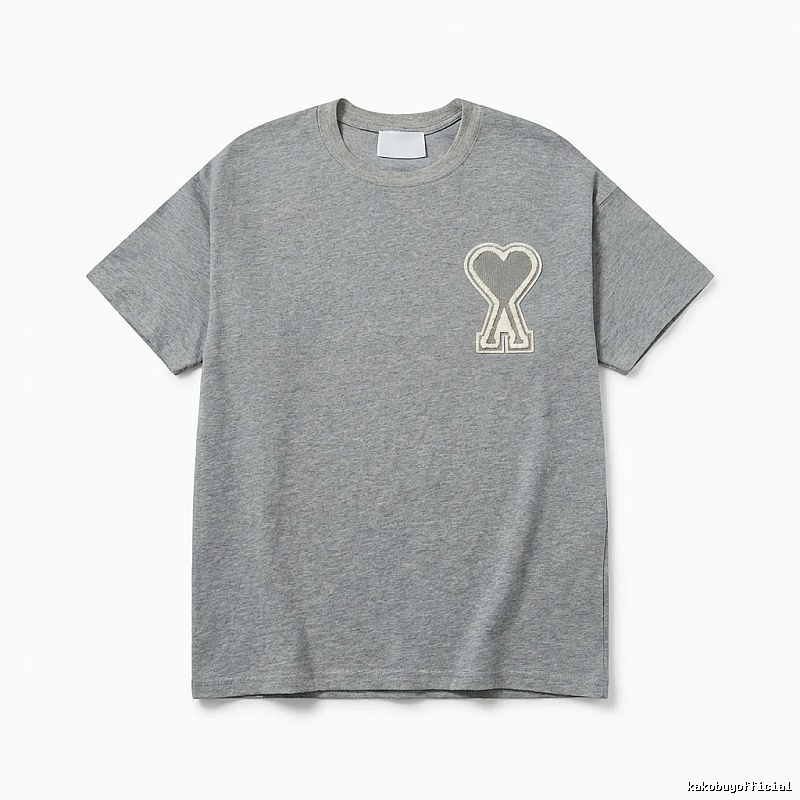 AMI Love Simple Style Gray T-shirt