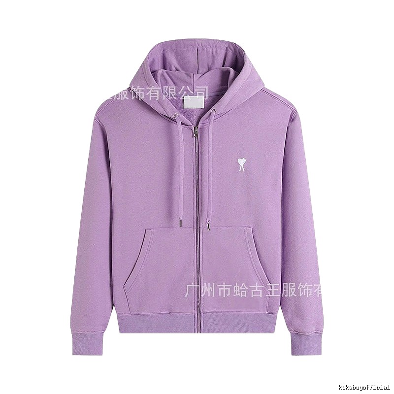AMI Love Simple Style Purple Hoodie