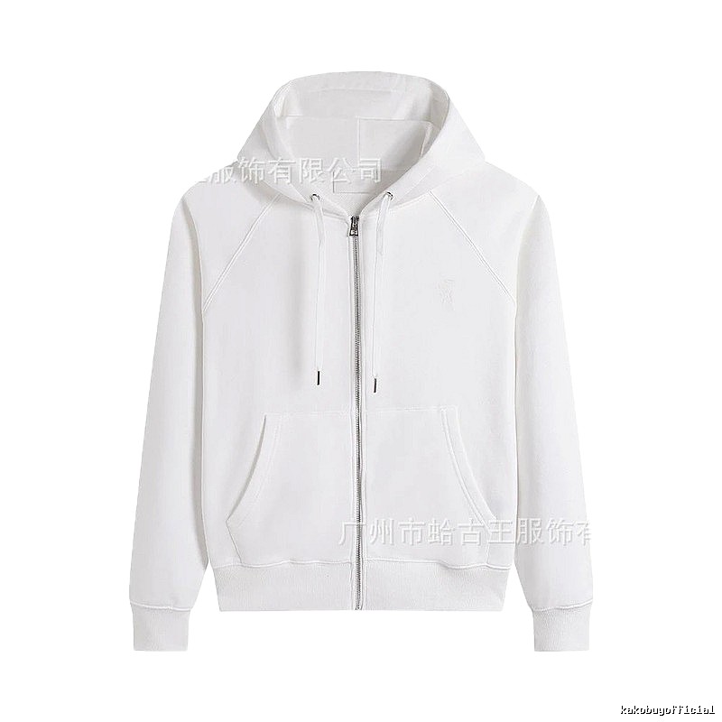 AMI minimalist style white hoodie