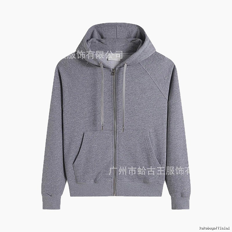 AMI simple and casual style gray hoodie