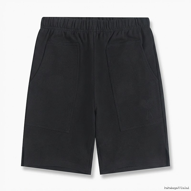AMI Workwear Style Black Shorts