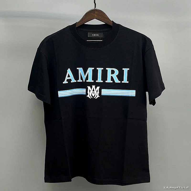 Amiri Black Blue Records Graphic T-Shirt Clean Finish