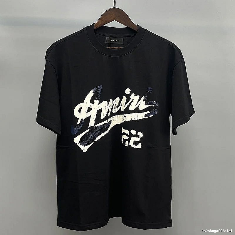 Amiri Black White Records Graphic T-Shirt Campus Look