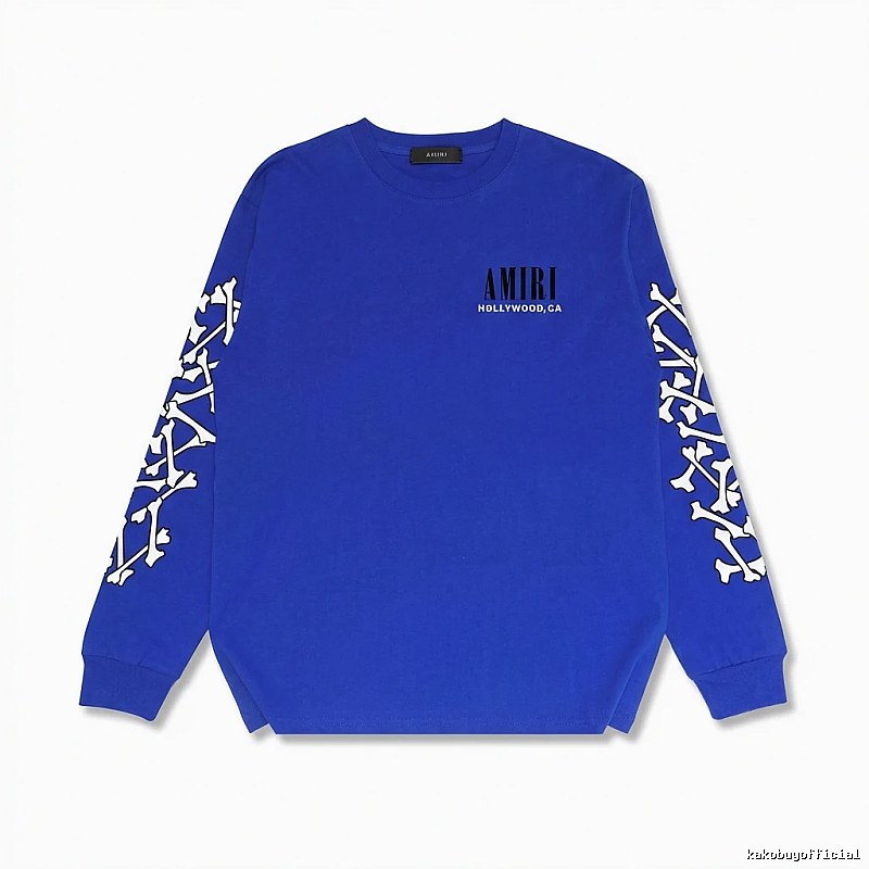 AMIRI Bone Pattern Trendy Cool Style Blue Sweatshirt