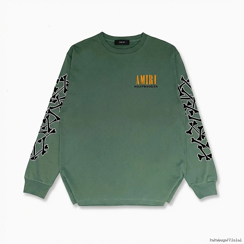 AMIRI Dark Style Olive Green Sweatshirt