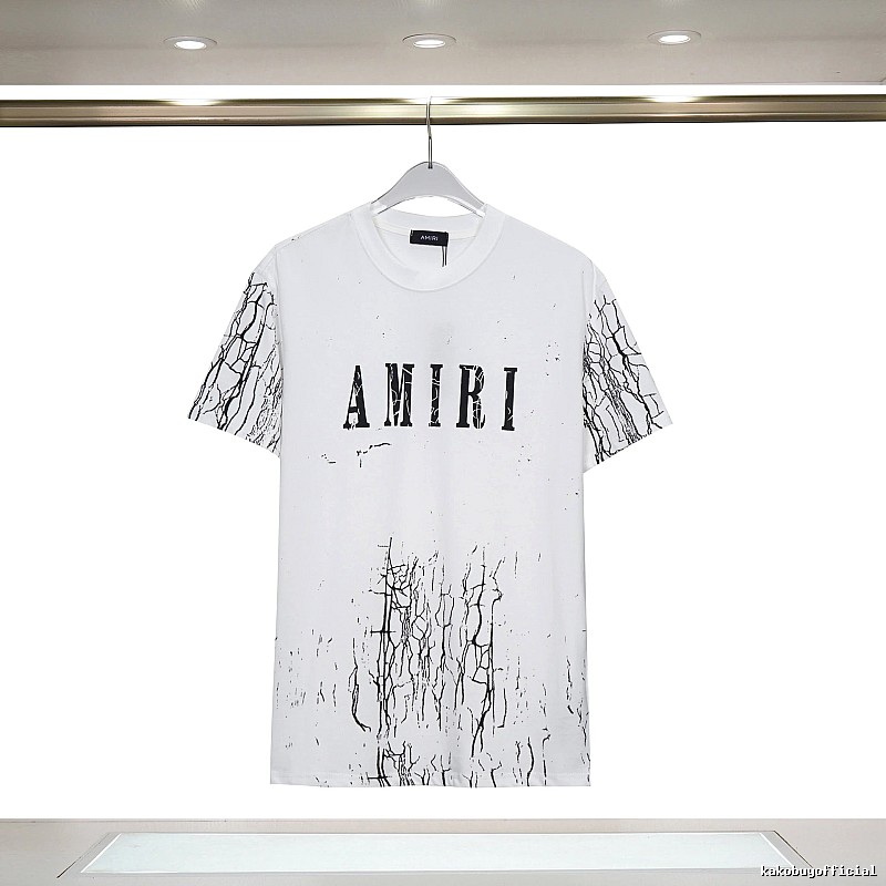 Amiri Easy Match Graphic T-shirt White Blue Amiri for Everyday Use