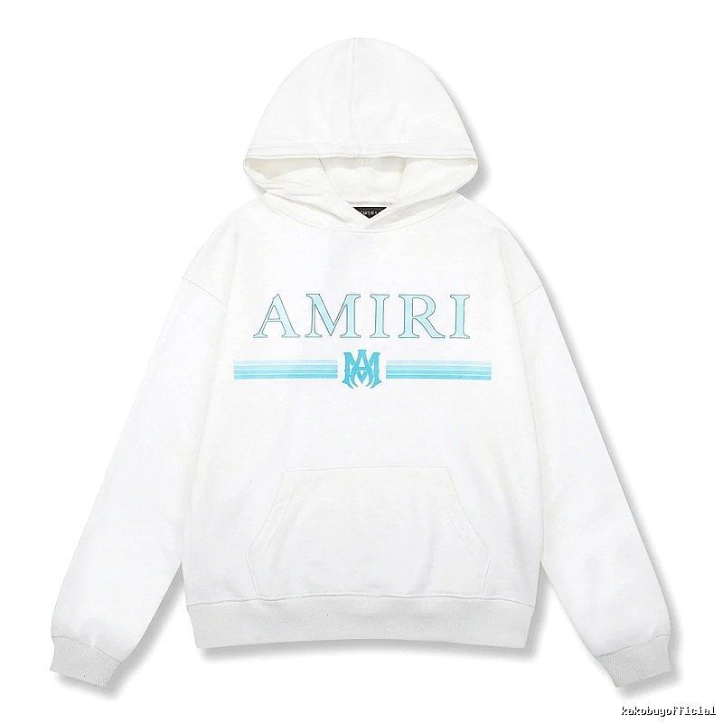 AMIRI letter - printed white hoodie