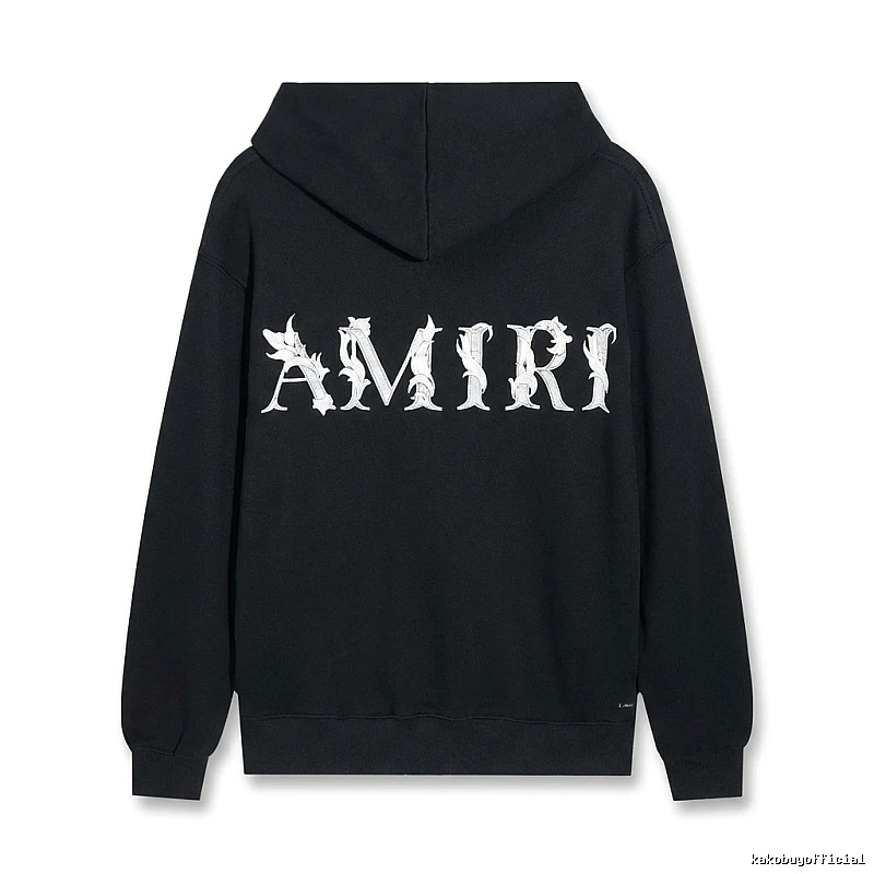 AMIRI letter-style black hoodie